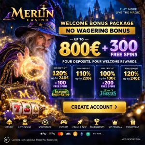 merlin welcome bonus and free spins