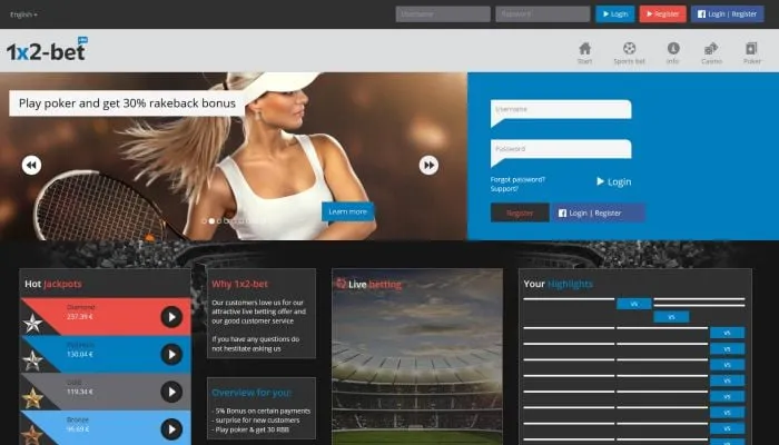 1x2-bet Casino Review Header