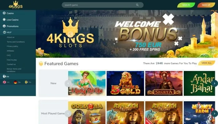 4Kingslots Casino Review Header