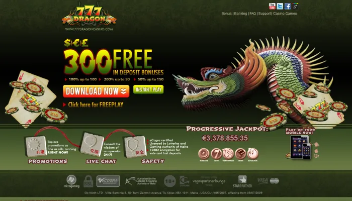 777 Dragon Casino Review Header