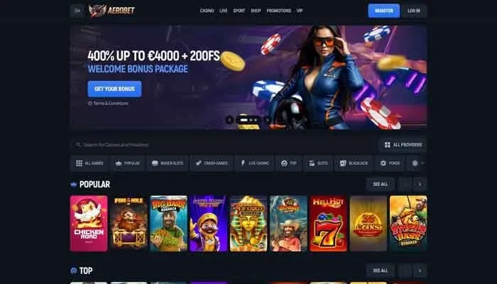 Aerobet Casino Review Header