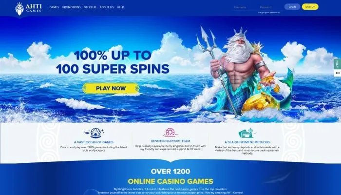 AHTI Games Casino Review Header