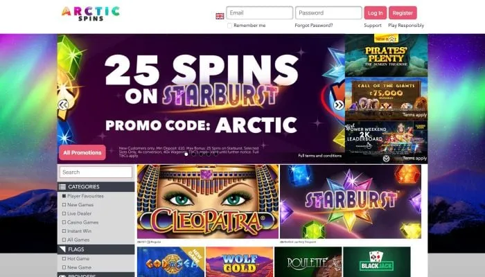 Arctic Spins Casino Review Header