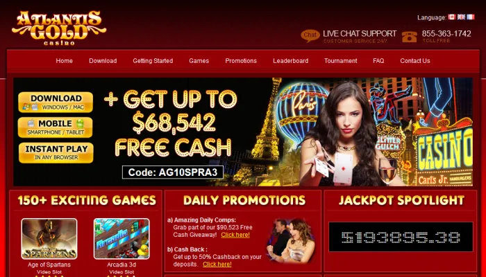 Atlantis Gold Casino Review Header