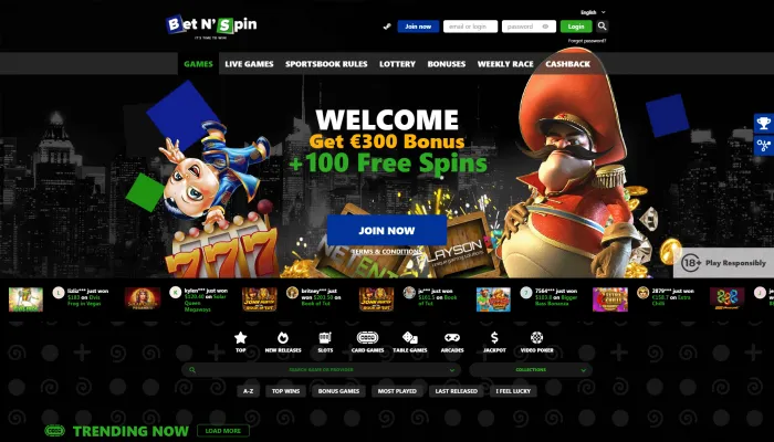 Bet N' Spin Casino Review Header
