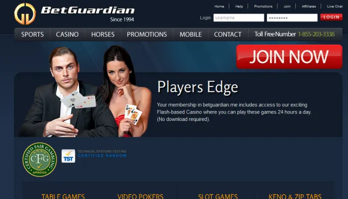 BetGuardian Casino Review Header