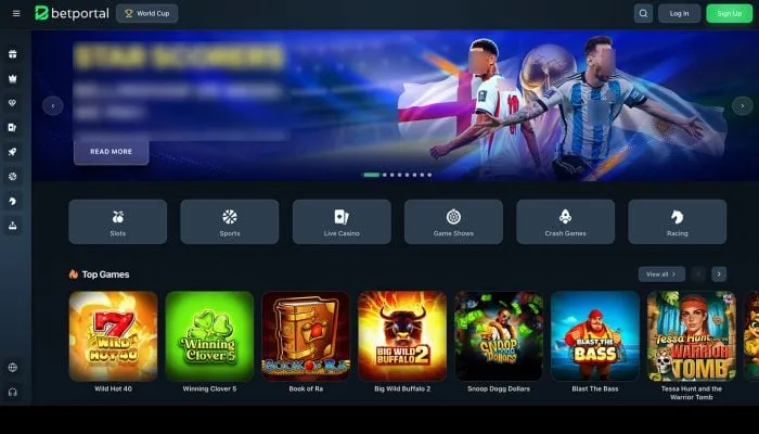 BetPortal Casino Review Header
