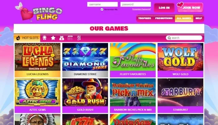 Bingo Fling Casino Review Header