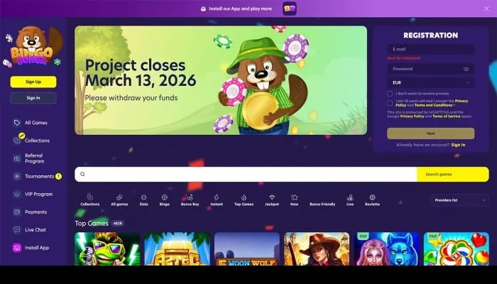 BingoBonga Casino Review Header