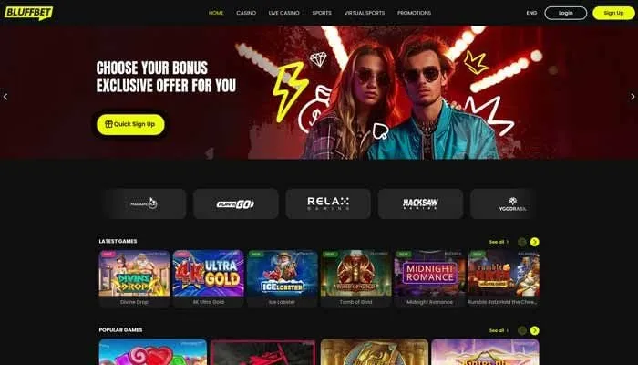 Bluffbet Casino Review Header