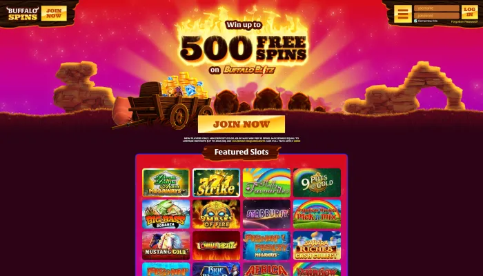 Buffalo Spins Casino Review Header