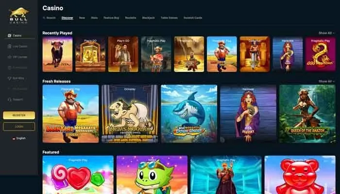 Bull Casino Review Header