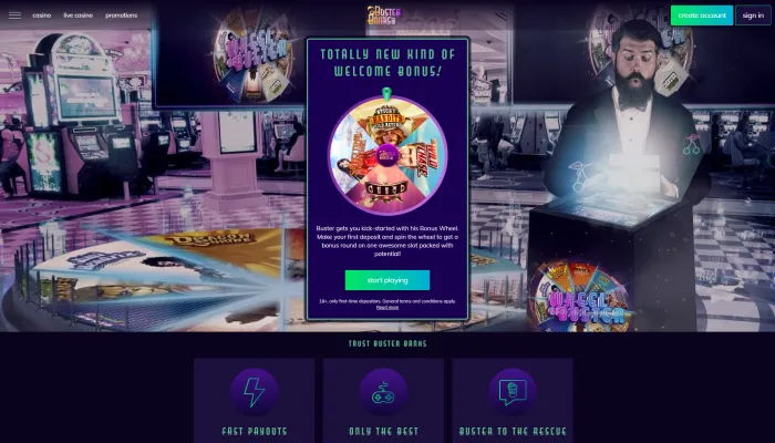 Buster Banks Casino Review Header