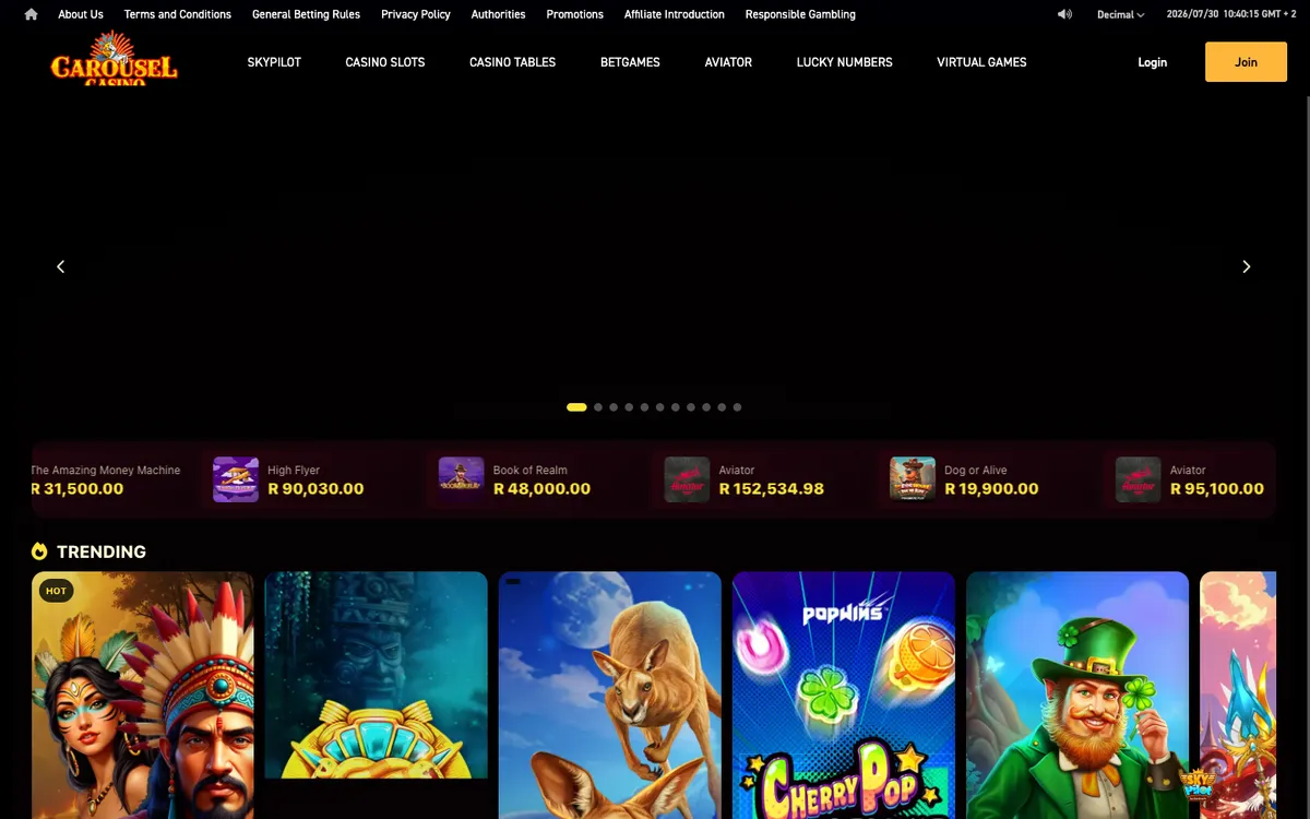 Carousel Casino Review Header