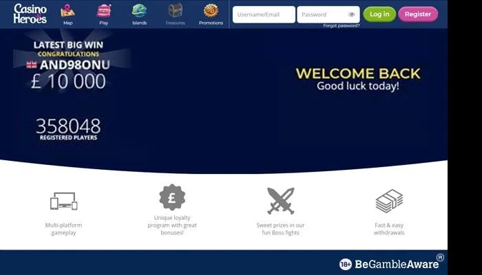 Casino Heroes Review Header