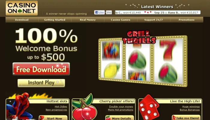Casino On Net Review Header