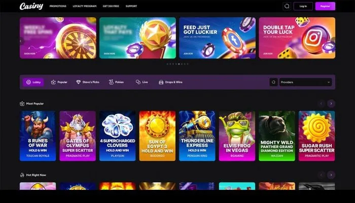 Casiny Casino Review Header