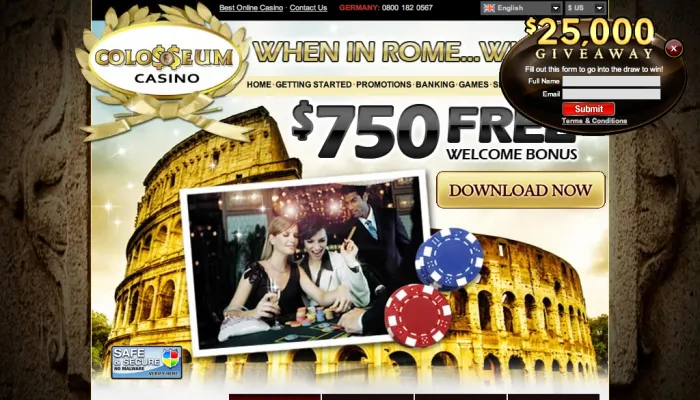 Colosseum Casino Review Header