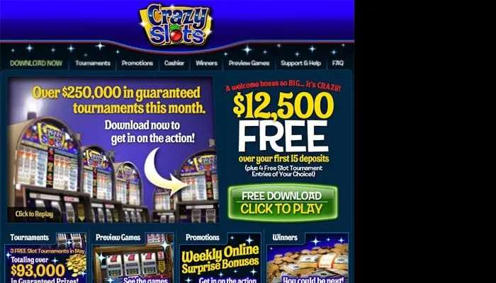 Crazy Slots Review Header