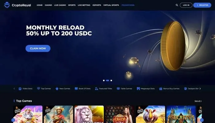 CryptoRoyal Casino Review Header