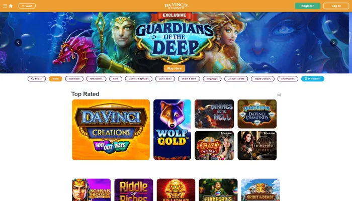 Da Vinci's Casino Review Header