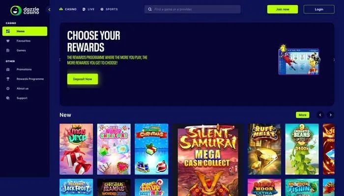 Dazzle Casino Review Header