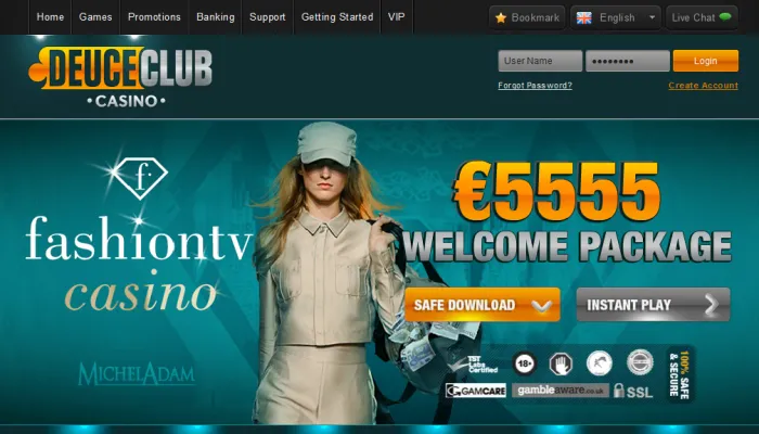 Deuce Club Casino Review Header