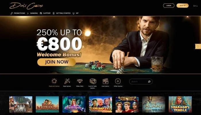 Dons Casino Review Header