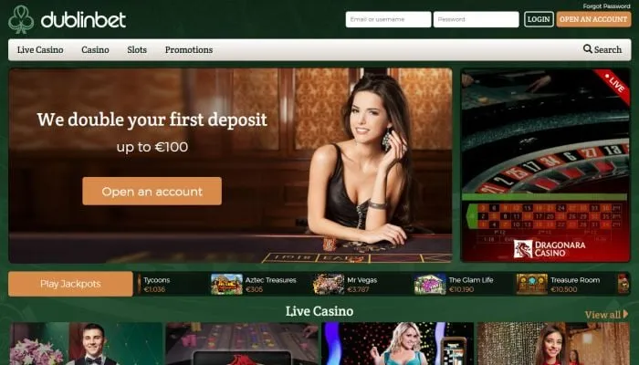 Dublinbet Casino Review Header