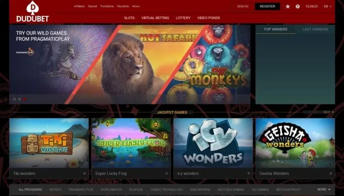 DuduBet Casino Review Header