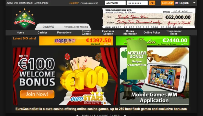 EuroCasinoBet Review Header