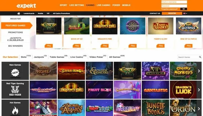 Expekt Casino Review Header