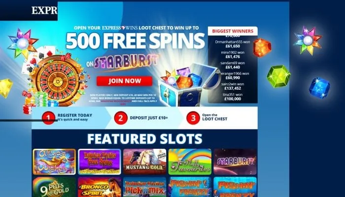 Express Wins Casino Review Header