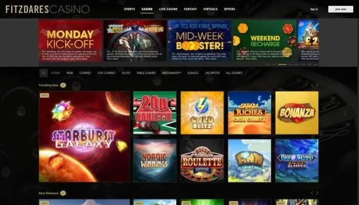 Fitzdares Casino Review Header