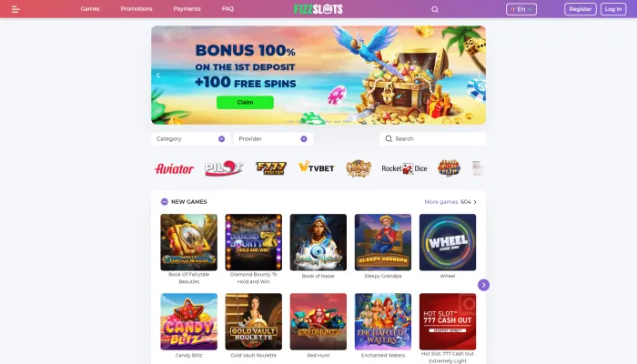 FizzSlots Casino Review Header