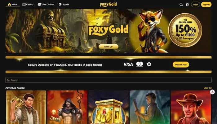FoxyGold Casino Review Header