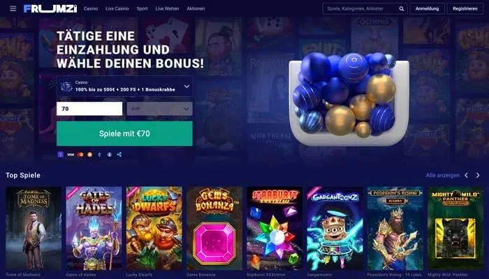 Frumzi Casino Review Header