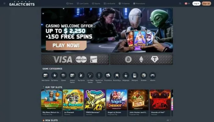 Galactic Bets Casino Review Header