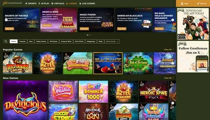 Gentleman Jim Casino Review Header