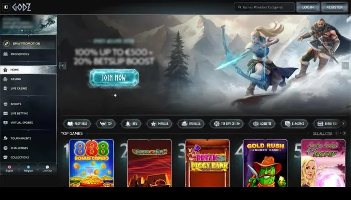 Godz Casino Review Header