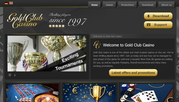 Gold Club Casino Review Header