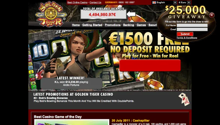 Golden Tiger Casino Review Header