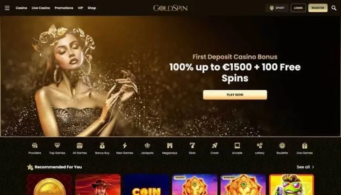 GoldSpin Casino Review Header