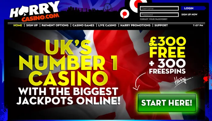 Harry Casino Review Header
