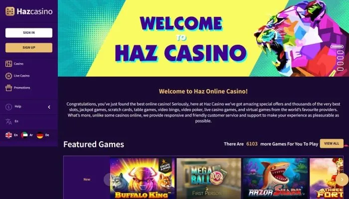 Haz Casino Review Header