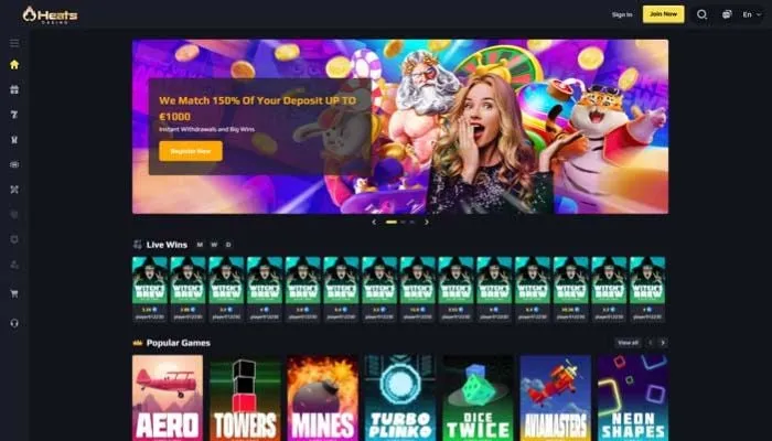 Heats Casino Review Header
