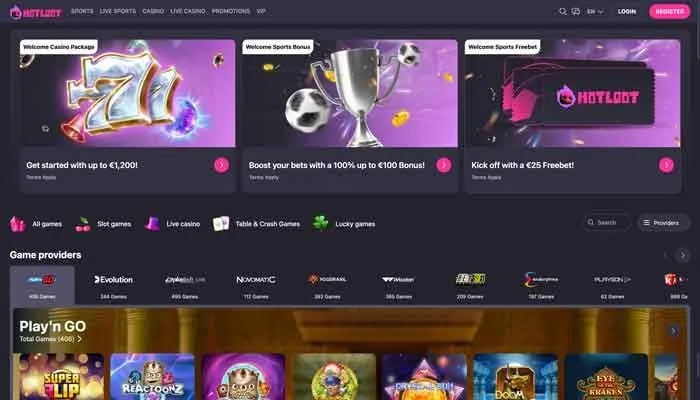 HotLoot Casino Review Header