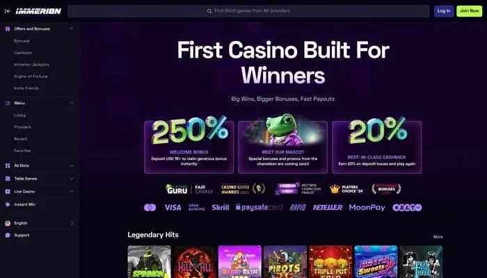 Immerion Casino Review Header