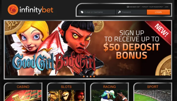 Infinitybet Casino Review Header