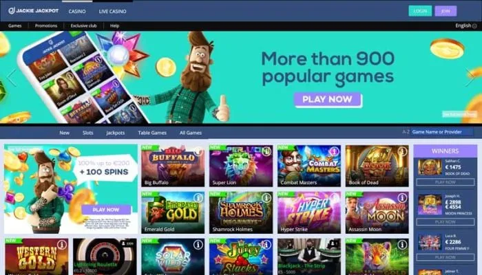 Jackie Jackpot Casino Review Header